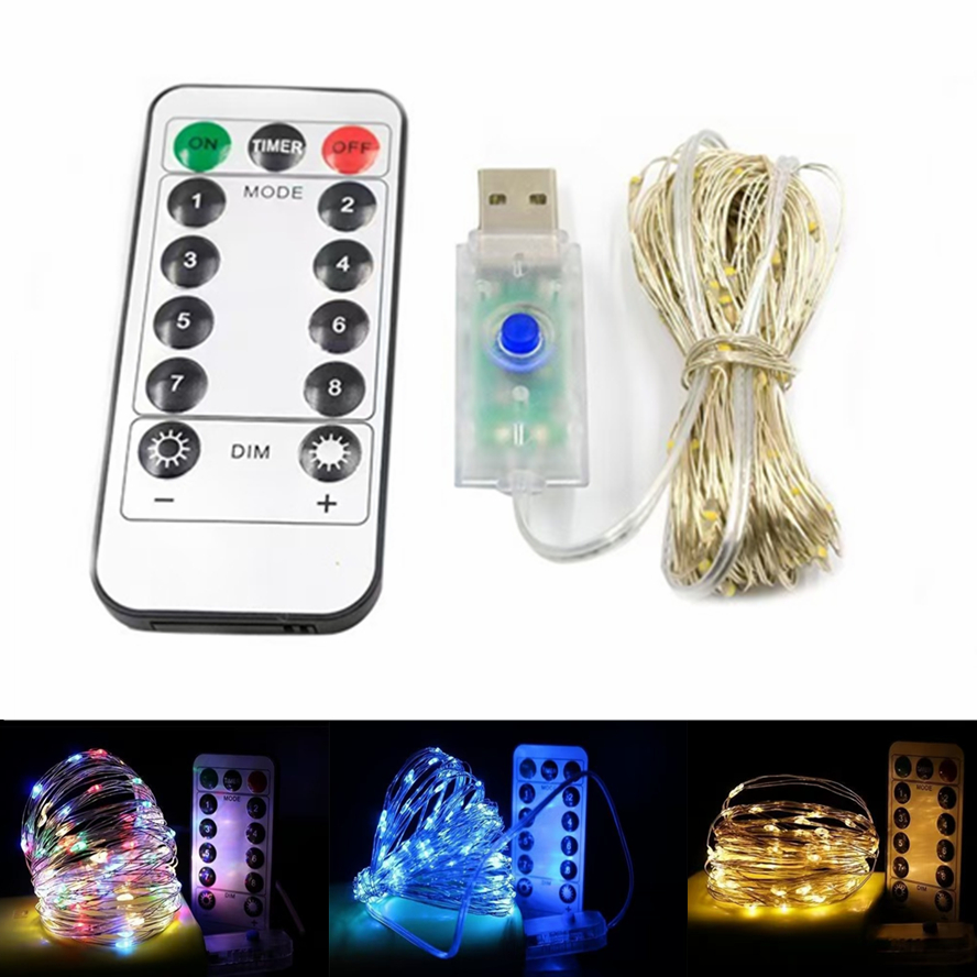 Led Fairy String Lights - Lampu Peri LED 8 Fungsi dengan