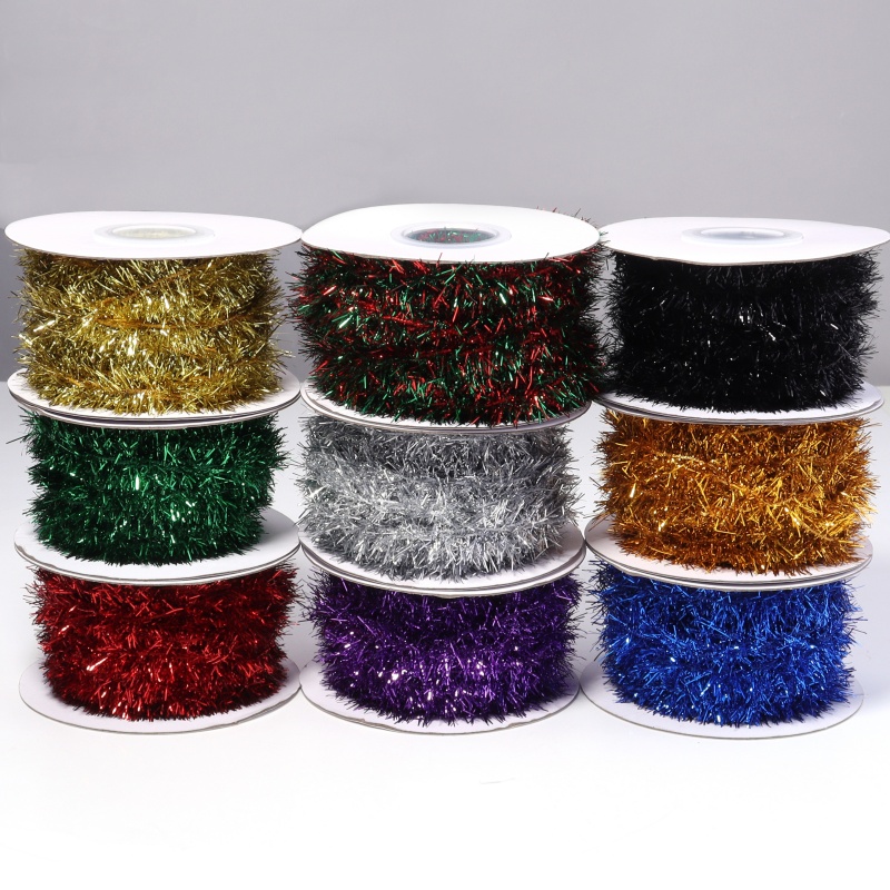 Pita Tinsel Natal 10 Yard, Pit - Tinsel Garland Decoration ulasan dan harga