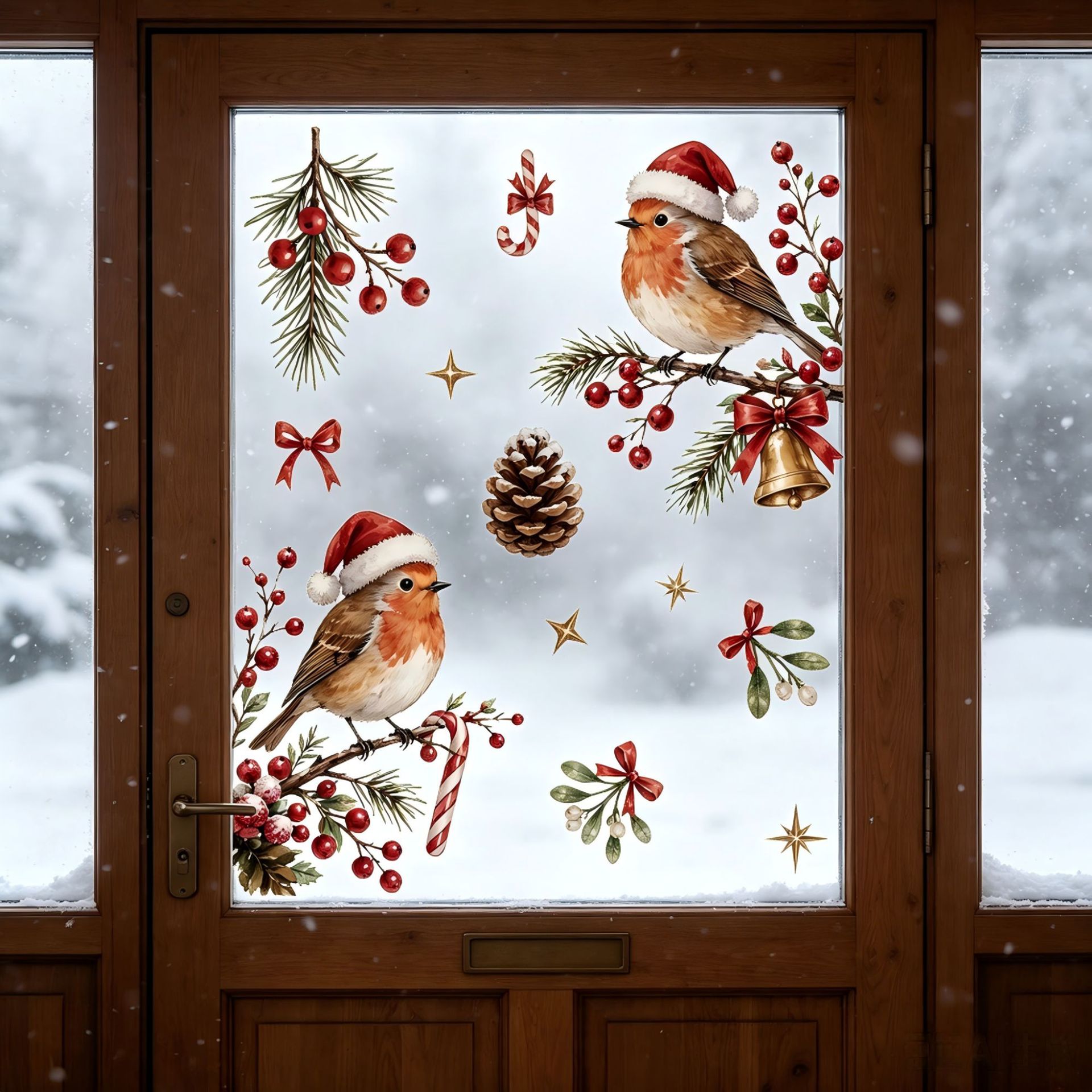 Stiker Jendela Natal yang Meri - Snowflake Window Decal ulasan dan harga