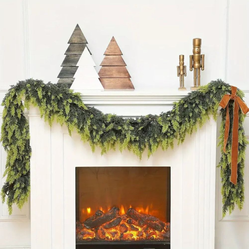 Rangkaian Daun Pinus Norfolk B - Christmas Wreath Fake ulasan dan harga