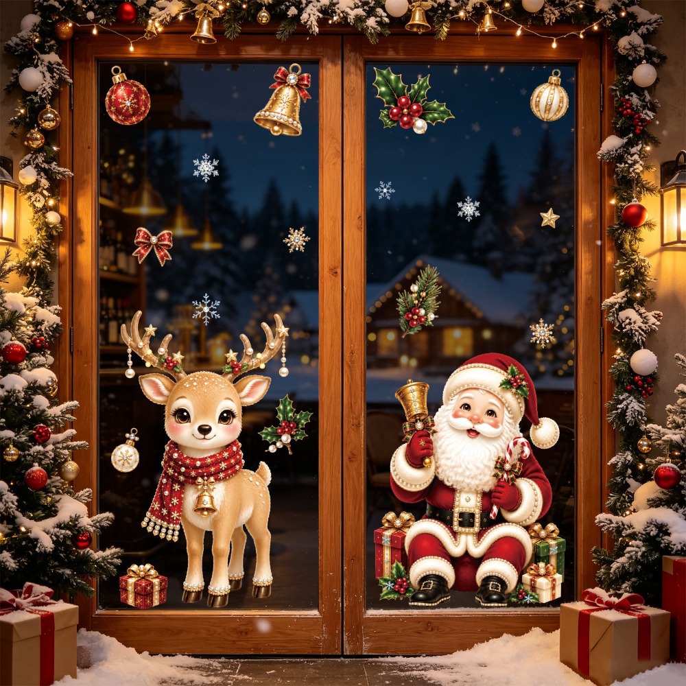 Stiker Jendela Natal 2027, Sti - Snowflake Window Decal ulasan dan harga