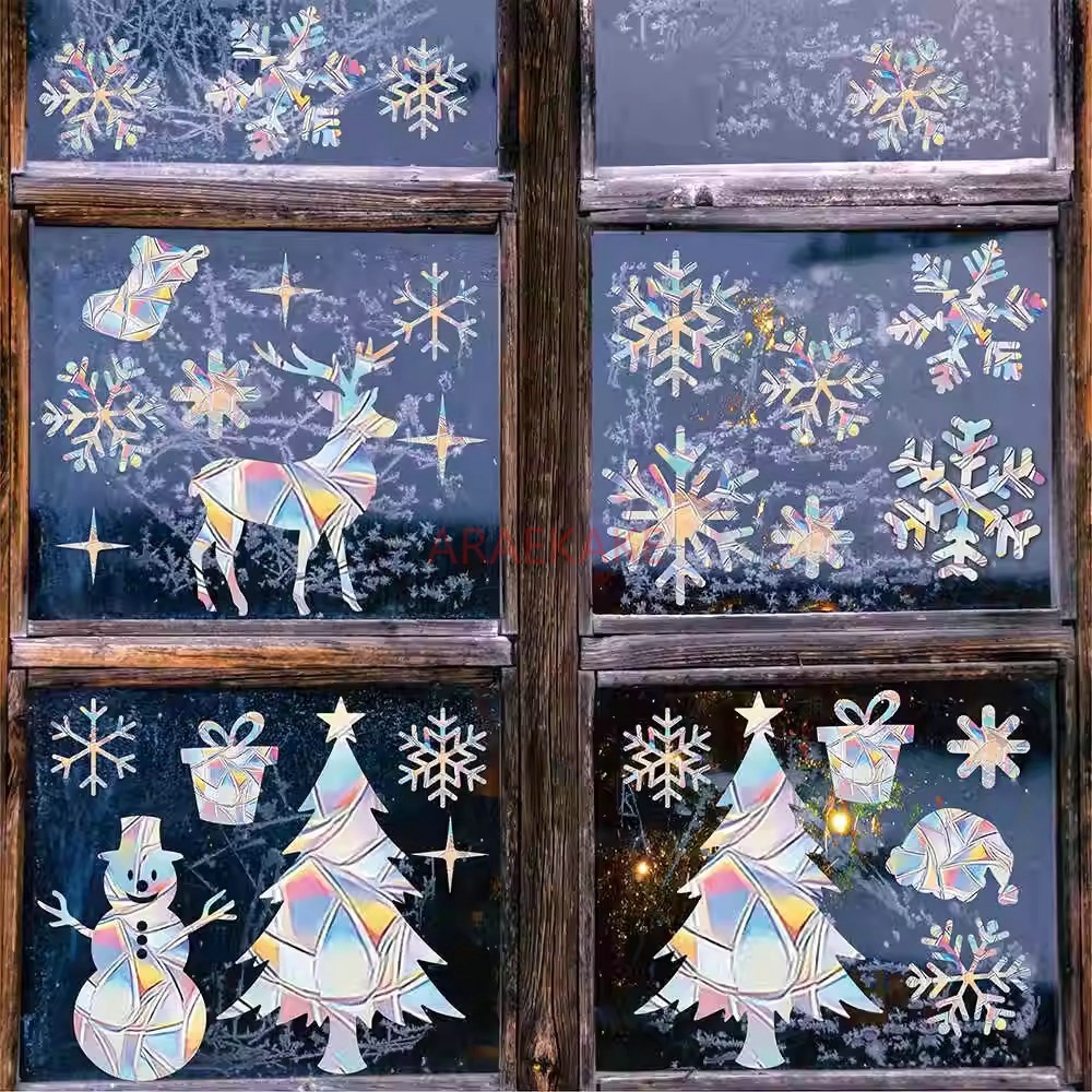 2 set Stiker Kaca Jendela Elek - Snowflake Window Decal ulasan dan harga