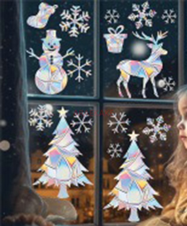2 set Stiker Kaca Jendela Elek - Snowflake Window Decal ulasan dan harga