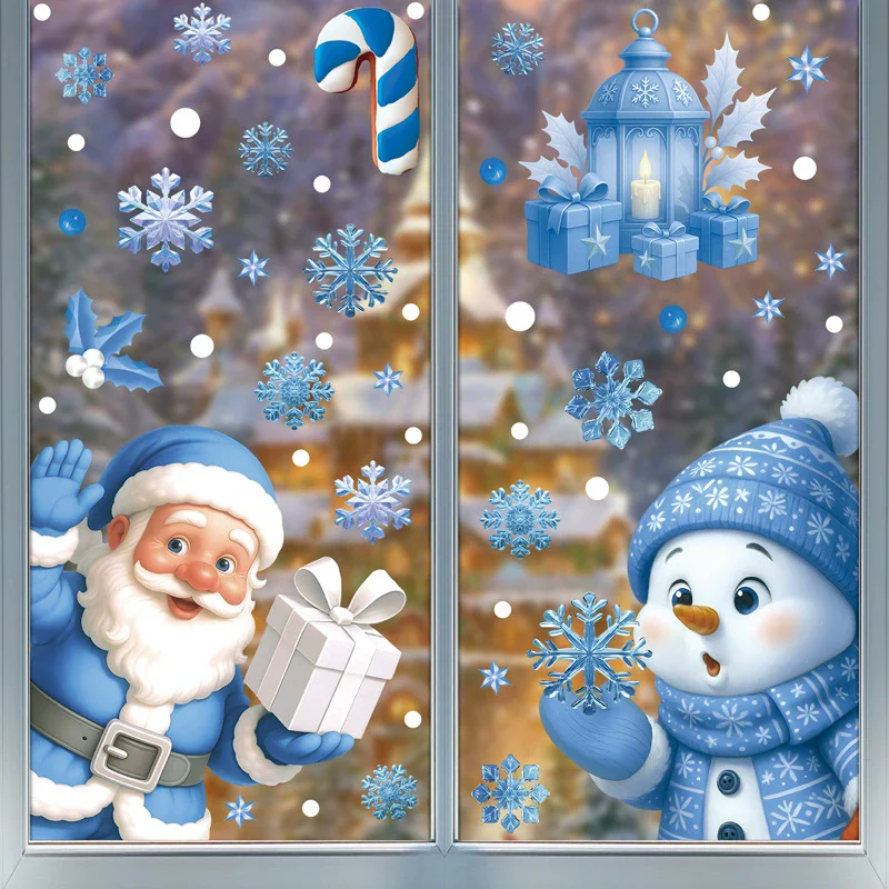 Stiker Dekorasi Natal PVC untu - Snowflake Window Decal ulasan dan harga