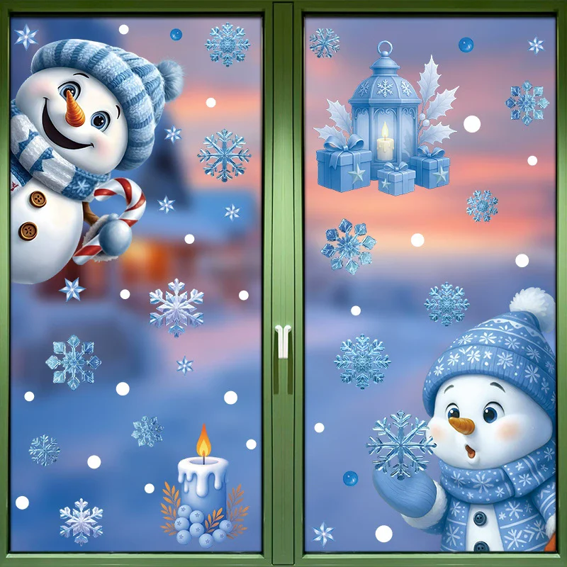 Stiker Dekorasi Natal PVC untu - Snowflake Window Decal ulasan dan harga