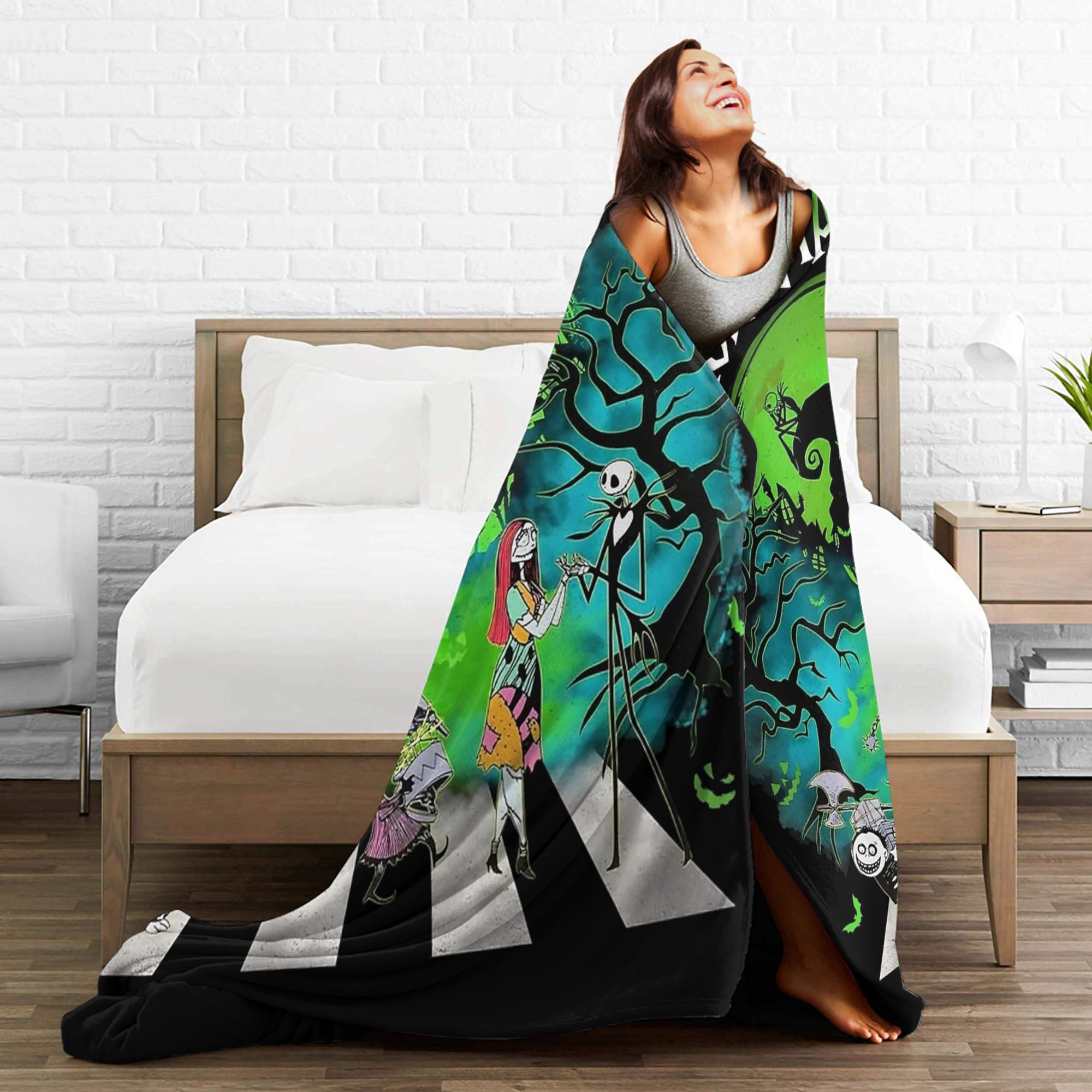 Selimut Flanel Oogie Boogie Ma - Christmas Throw Blanket ulasan dan harga